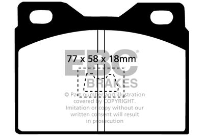 DP2202 EBC Brakes Комплект тормозных колодок, дисковый тормоз