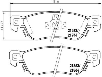 P34003 BREMBO Комплект тормозных колодок, дисковый тормоз