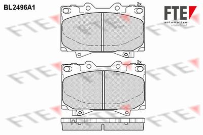 BL2496A1 FTE Комплект тормозных колодок, дисковый тормоз