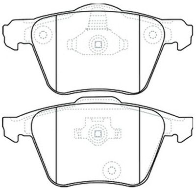 AKD0357 ASVA Комплект тормозных колодок, дисковый тормоз