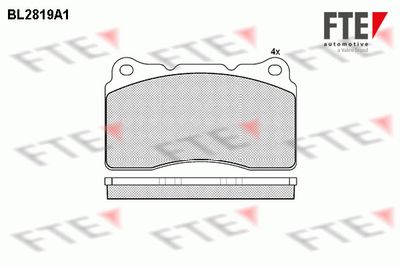 BL2819A1 FTE Комплект тормозных колодок, дисковый тормоз