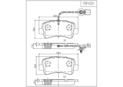 FBP4351 FI.BA Комплект тормозных колодок, дисковый тормоз