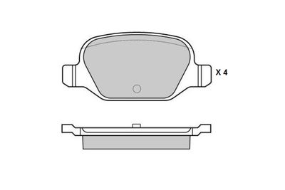 120974 E.T.F. Комплект тормозных колодок, дисковый тормоз