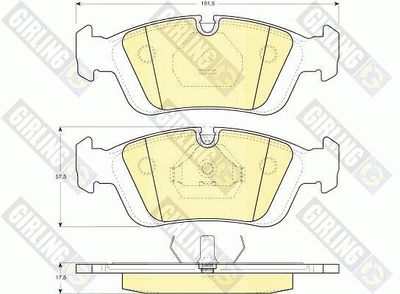 6111002 GIRLING Комплект тормозных колодок, дисковый тормоз