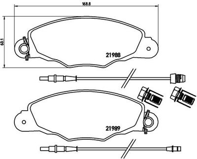 P61102 BREMBO Комплект тормозных колодок, дисковый тормоз