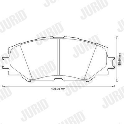 572598JC JURID Комплект тормозных колодок, дисковый тормоз