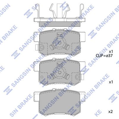 SP2116 Hi-Q Комплект тормозных колодок, дисковый тормоз