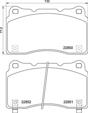 P28099 BREMBO Комплект тормозных колодок, дисковый тормоз