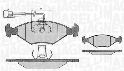 363916060234 MAGNETI MARELLI Комплект тормозных колодок, дисковый тормоз