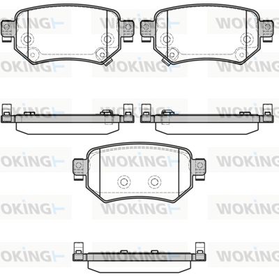 P1782302 WOKING Комплект тормозных колодок, дисковый тормоз