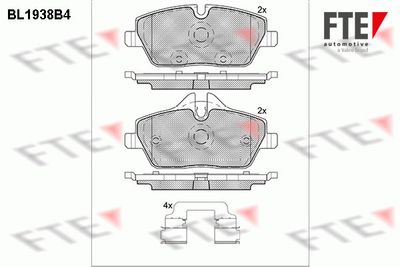 BL1938B4 FTE Комплект тормозных колодок, дисковый тормоз