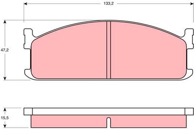 GDB345 TRW Комплект тормозных колодок, дисковый тормоз