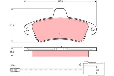 GDB1112 TRW Комплект тормозных колодок, дисковый тормоз