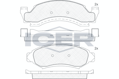 181400 ICER Комплект тормозных колодок, дисковый тормоз