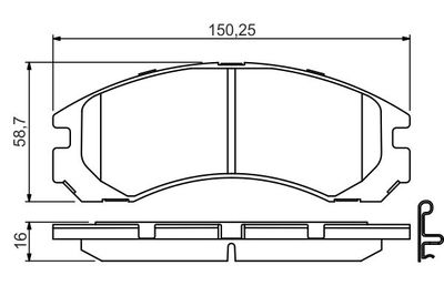 0986495252 BOSCH Комплект тормозных колодок, дисковый тормоз