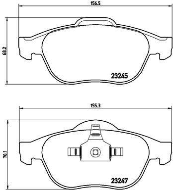 P68040 BREMBO Комплект тормозных колодок, дисковый тормоз