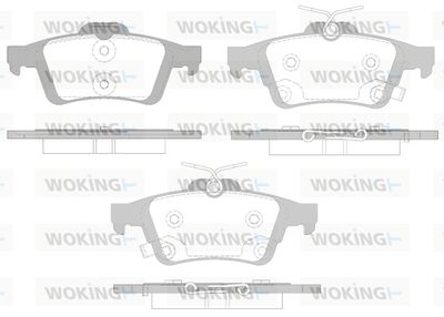 P942312 WOKING Комплект тормозных колодок, дисковый тормоз