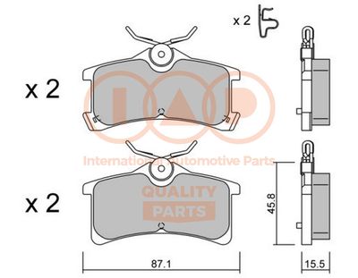 70417184P IAP QUALITY PARTS Комплект тормозных колодок, дисковый тормоз