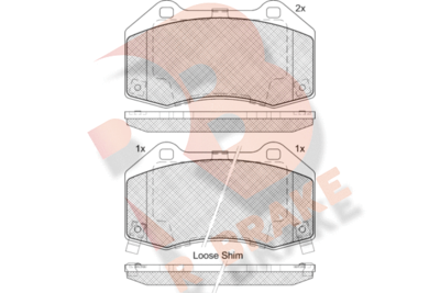 RB2132200 R BRAKE Комплект тормозных колодок, дисковый тормоз