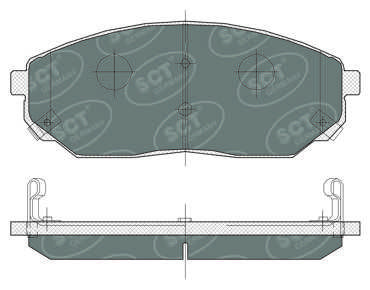 SP371PR SCT - MANNOL Комплект тормозных колодок, дисковый тормоз