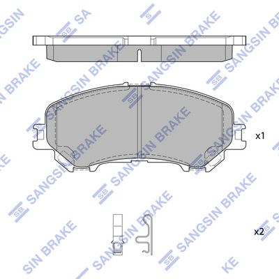 SP1715 Hi-Q Комплект тормозных колодок, дисковый тормоз