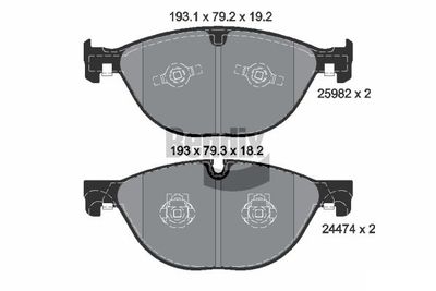 BPD2278 BENDIX Braking Комплект тормозных колодок, дисковый тормоз