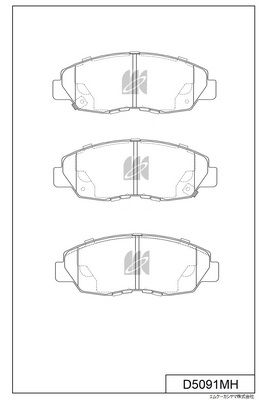 D5091MH MK Kashiyama Комплект тормозных колодок, дисковый тормоз