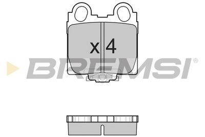 BP2962 BREMSI Комплект тормозных колодок, дисковый тормоз