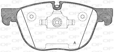 BPA129700 OPEN PARTS Комплект тормозных колодок, дисковый тормоз