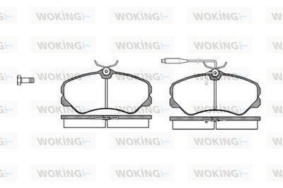 P361302 WOKING Комплект тормозных колодок, дисковый тормоз