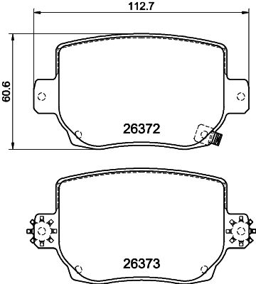 8DB355041041 HELLA PAGID Комплект тормозных колодок, дисковый тормоз