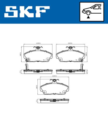 VKBP80479A SKF Комплект тормозных колодок, дисковый тормоз