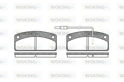 P625302 WOKING Комплект тормозных колодок, дисковый тормоз