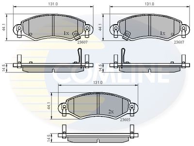 CBP3893 COMLINE Комплект тормозных колодок, дисковый тормоз