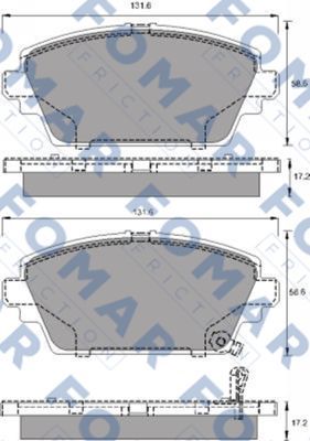 FO690081 FOMAR Friction Комплект тормозных колодок, дисковый тормоз