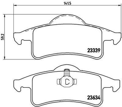 P37006 BREMBO Комплект тормозных колодок, дисковый тормоз