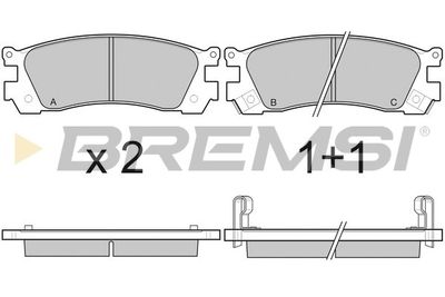 BP3045 BREMSI Комплект тормозных колодок, дисковый тормоз