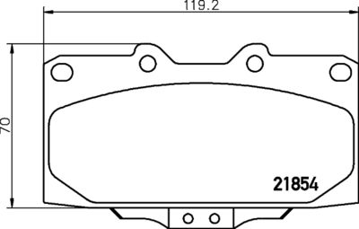 8DB355029921 HELLA Комплект тормозных колодок, дисковый тормоз