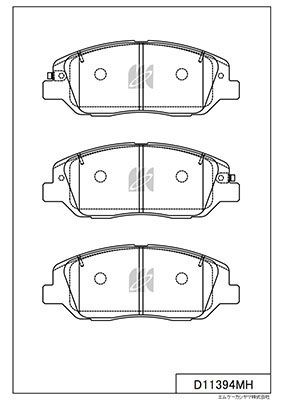 D11394MH MK Kashiyama Комплект тормозных колодок, дисковый тормоз