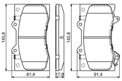 0986494693 BOSCH Комплект тормозных колодок, дисковый тормоз