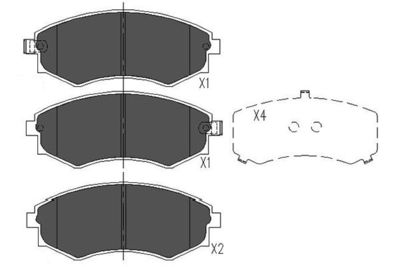 KBP3027 KAVO PARTS Комплект тормозных колодок, дисковый тормоз