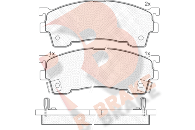 RB0971203 R BRAKE Комплект тормозных колодок, дисковый тормоз