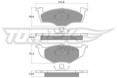 TX10851 TOMEX Brakes Комплект тормозных колодок, дисковый тормоз