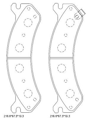 KD6307 ASIMCO Комплект тормозных колодок, дисковый тормоз