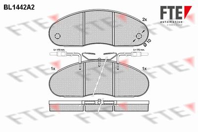 BL1442A2 FTE Комплект тормозных колодок, дисковый тормоз