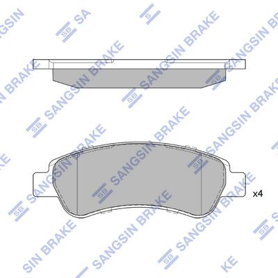 SP1727 Hi-Q Комплект тормозных колодок, дисковый тормоз