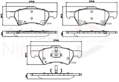 ADB31163 COMLINE Комплект тормозных колодок, дисковый тормоз