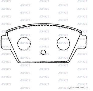 SN745 ADVICS Комплект тормозных колодок, дисковый тормоз