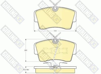 6103391 GIRLING Комплект тормозных колодок, дисковый тормоз
