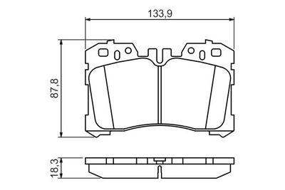 0986494423 BOSCH Комплект тормозных колодок, дисковый тормоз